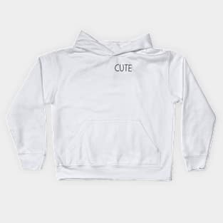 Cute Simple Black And White Text Design Kids Hoodie